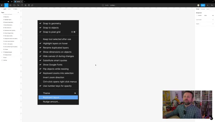 Ajusta "Keyboard Layout" a tu configuración de teclado para una mejor accesibilidad a los atajos.