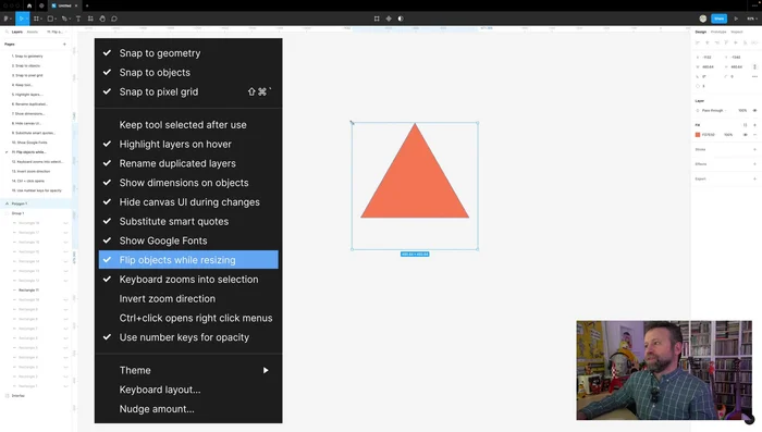 Ajusta "Invert zoom direction" para invertir el comportamiento del zoom de la rueda del ratón.