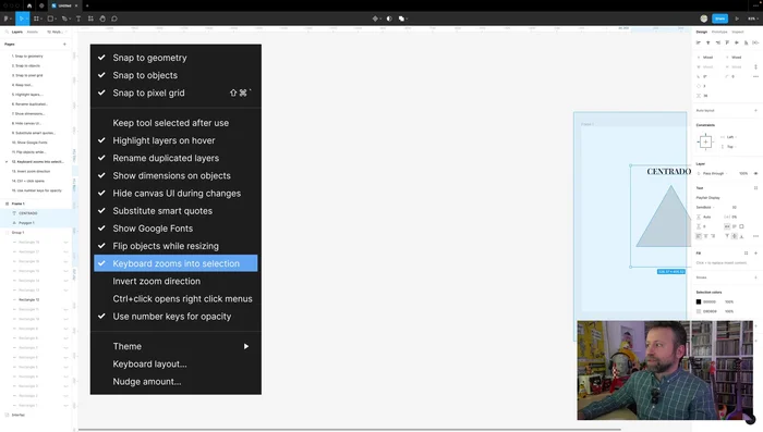 Ajusta "Invert zoom direction" para invertir el comportamiento del zoom de la rueda del ratón.