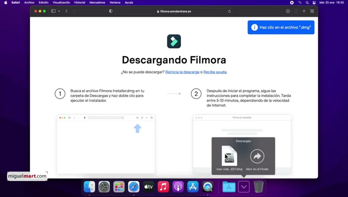 Descargar la aplicación que se desea instalar en el disco externo.