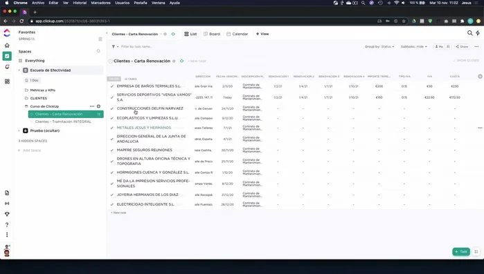 Visualización Mapa: Permite geolocalizar tareas, ideal para trabajos de campo o instalaciones.