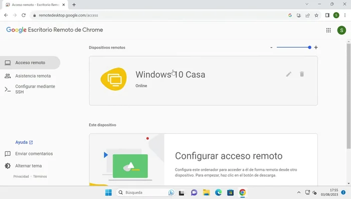Permitir la conexión en la ventana emergente (3:28).