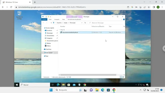 Permitir la conexión en la ventana emergente (3:28).