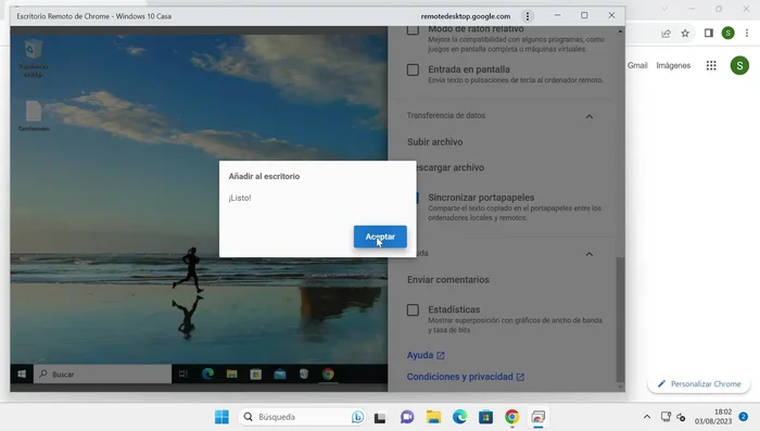 Instalar la aplicación de escritorio para una conexión más rápida (4:14).