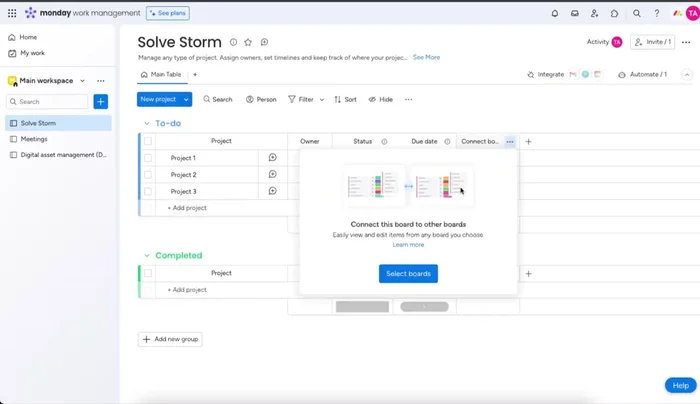 Haz clic en 'Conectar un tablero'.