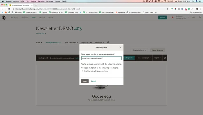 Guarda el segmento con un nombre descriptivo.