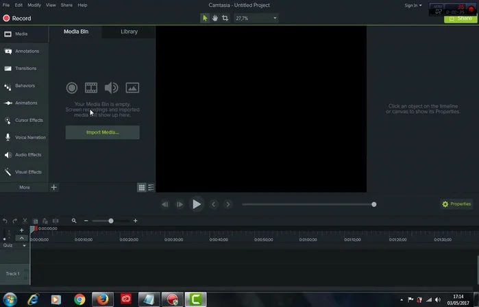 Importar el video que presenta el problema de la pantalla negra.