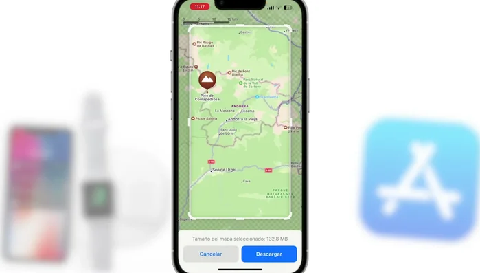 Ajusta el zoom para seleccionar la zona que quieres descargar.