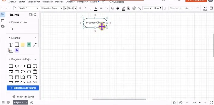 Seleccionar la forma de rectángulo para definir las variables (primer paso).