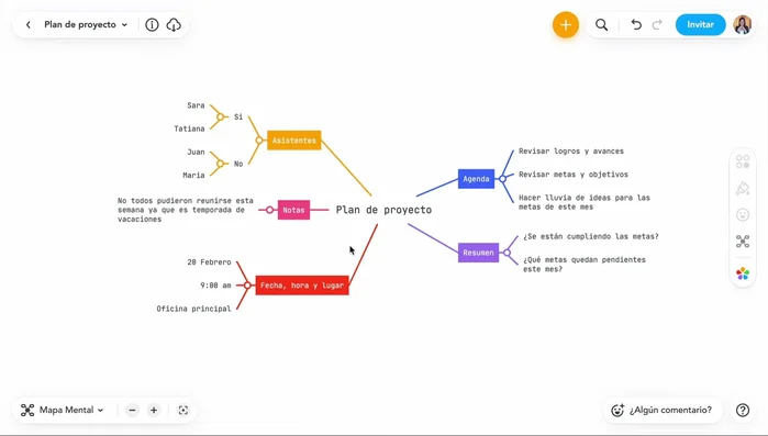 Navega al panel de información.