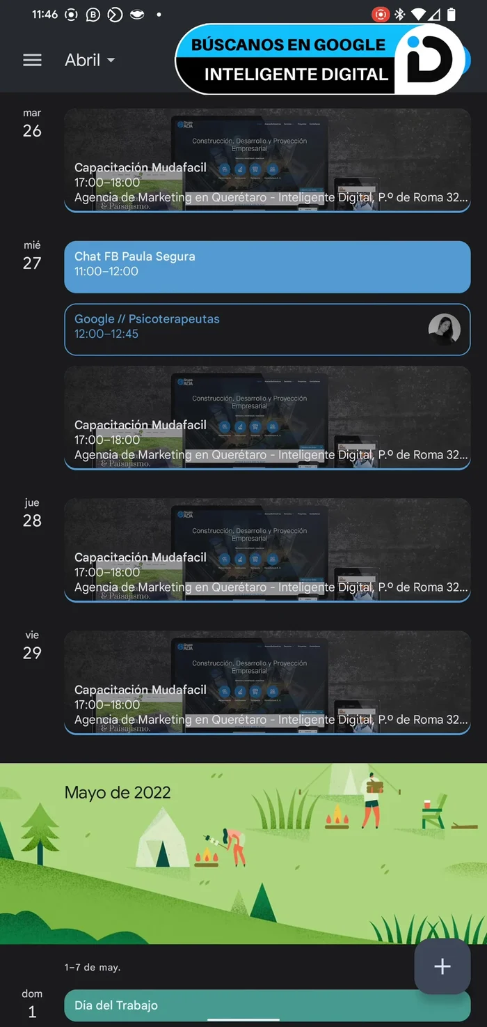 Guardar y enviar las invitaciones.