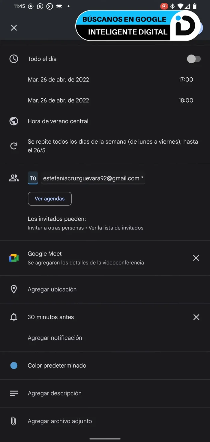 Añadir una descripción o adjuntar archivos (opcional).