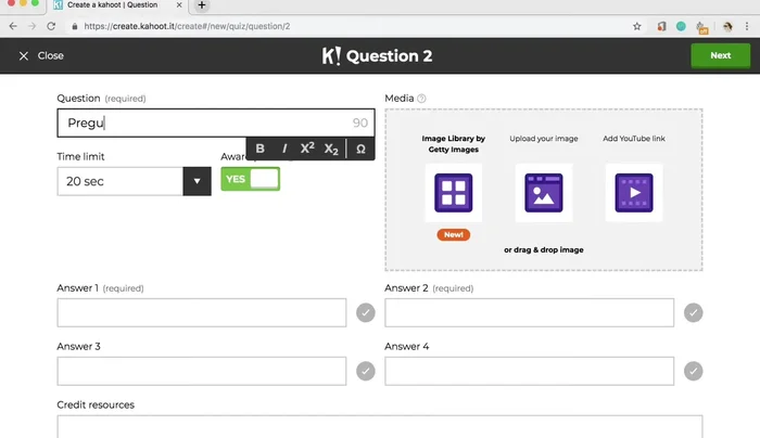 Repetir los pasos 5-8 para añadir todas las preguntas que se deseen.