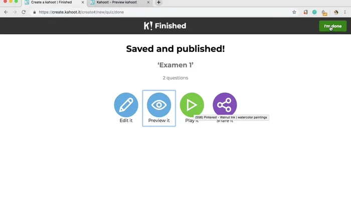 Compartir el cuestionario a través del link generado por la plataforma.