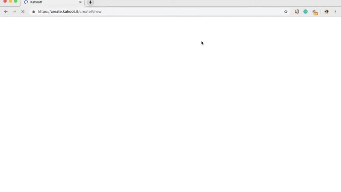 Seleccionar la opción 'Quiz' o similar para comenzar a crear el cuestionario.