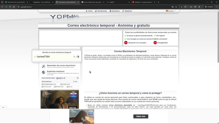 Los correos se mantienen, solo se eliminan los mensajes cada 8 días.