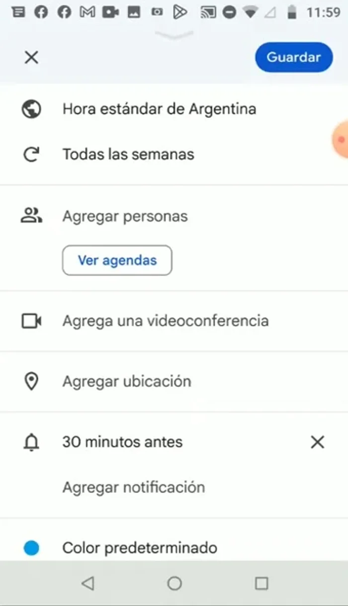 Añadir una ubicación (opcional).