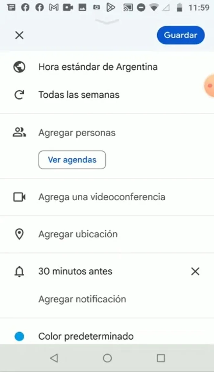 Añadir una ubicación (opcional).