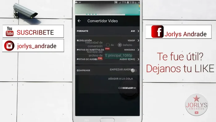 Seleccionar "Convertir" y esperar a que el proceso termine. Se recomienda usar la velocidad de conversión por defecto para evitar problemas de calidad.