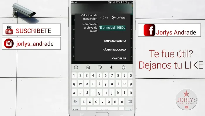 Darle un nombre al archivo de salida.