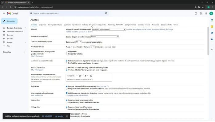 Crear un nuevo filtro.