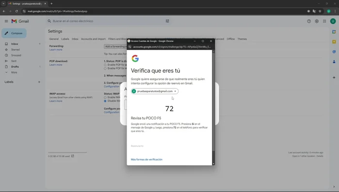 Una vez confirmado el reenvío en tu celular, el filtro estará listo.