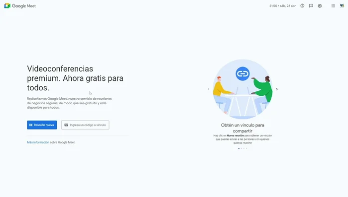 Inicia una nueva reunión o únete a una existente.