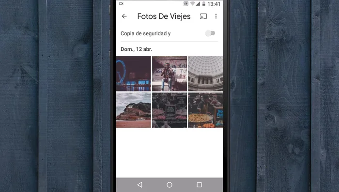 Selecciona las fotos presionando la primera y luego tocando las demás que quieres agregar.