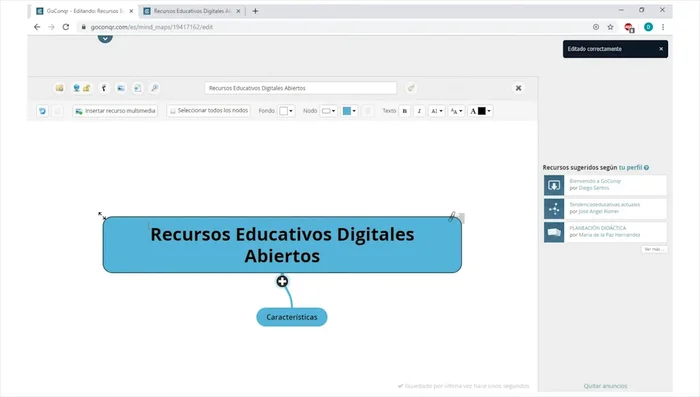Utilizar la barra de edición de texto (negrita, cursiva, tamaño y color de fuente).