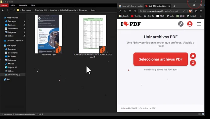 Arrastra y suelta los archivos PDF que deseas unir en la ventana.