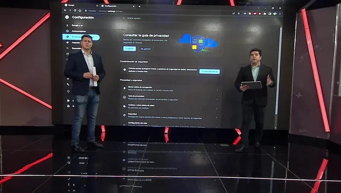 Abrir la configuración de Chrome (tres puntos verticales arriba a la derecha).