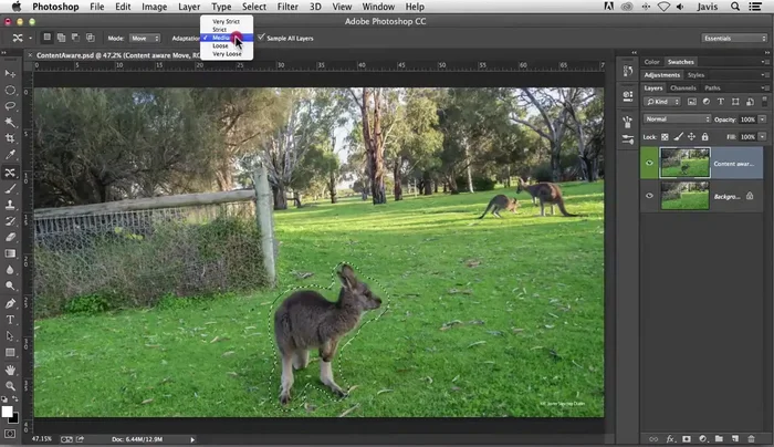 Ajustar los parámetros de reconstrucción (nivel de adaptación).