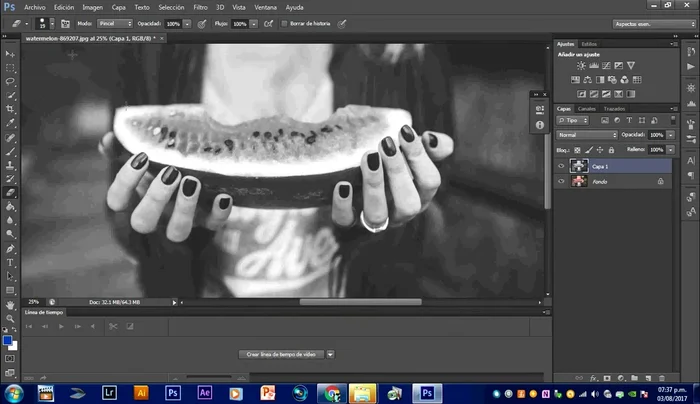 Ajustar el tamaño y la dureza del borrador (50% de dureza recomendado).