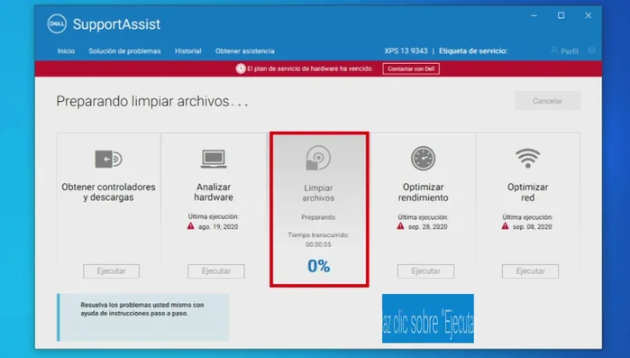 Sigue las instrucciones en pantalla hasta terminar el proceso.