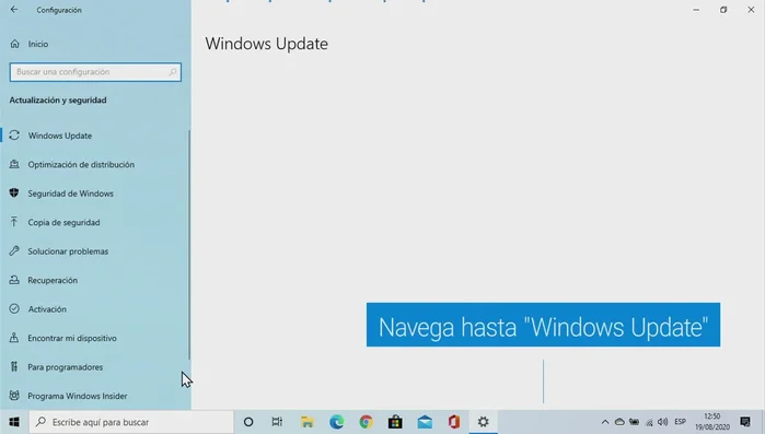 Haz clic en el botón 'Buscar actualizaciones'.
