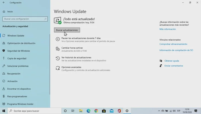 Sigue las instrucciones en pantalla hasta terminar de instalar las actualizaciones.