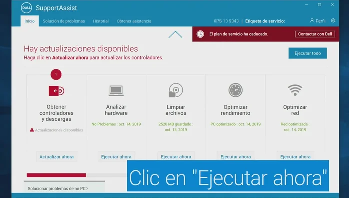 Haz clic en 'Ejecutar ahora'.