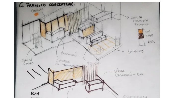 Selección de materiales y paleta de colores para transmitir la imagen deseada.