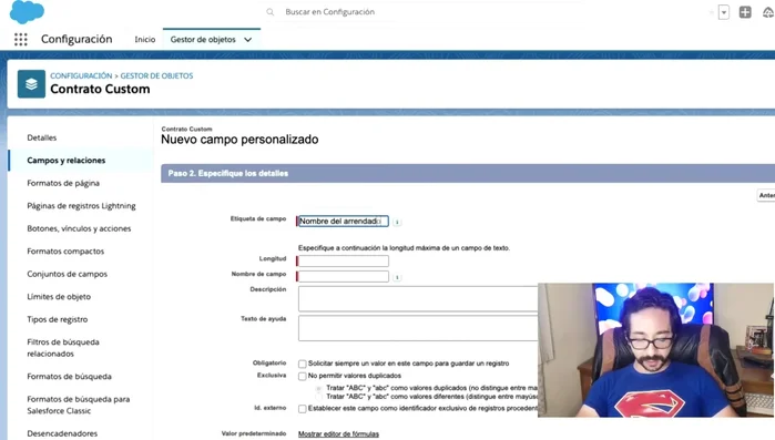 Guardar los campos recién creados.