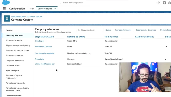 Guardar los campos recién creados.