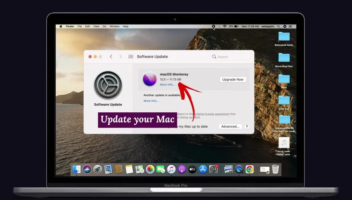 Actualiza tu macOS a la última versión.
