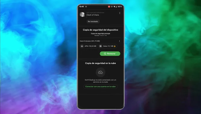Esperar a que se complete la restauración.