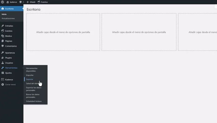 Descargar el archivo XML.