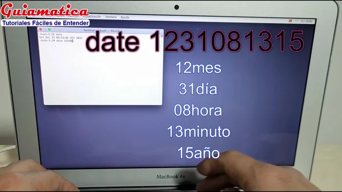 Presionar Enter para aceptar el cambio de fecha.