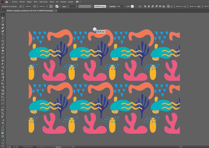 Cambia el tipo de cuadrícula (ej: ladrillo por fila o columna) y aplica opciones de reflexión.