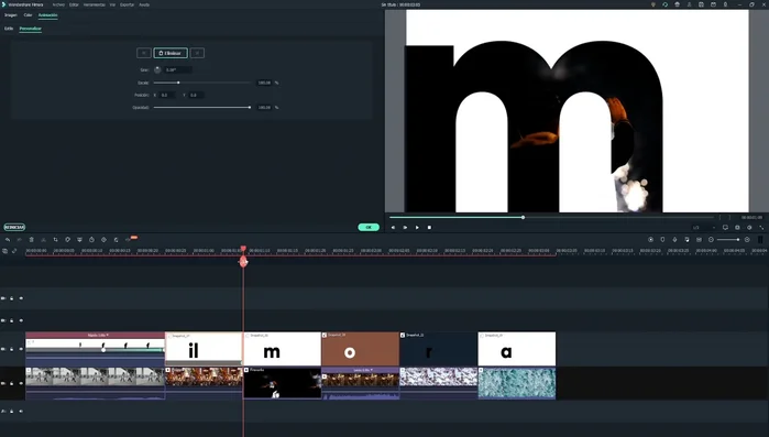 Ajustar la animación. Añadir fotogramas clave adicionales para suavizar las transiciones y crear efectos de aceleración y desaceleración.