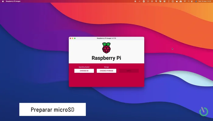 Instalar el sistema operativo Raspberry Pi OS en la tarjeta Micro SD usando Raspberry Pi Imager (activar SSH y configurar usuario/contraseña).