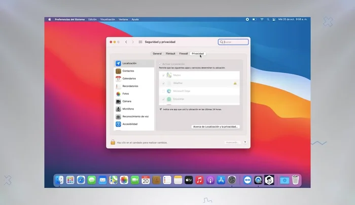 Verificar que la opción 'Cámara' esté seleccionada para la aplicación 'Su Madre'