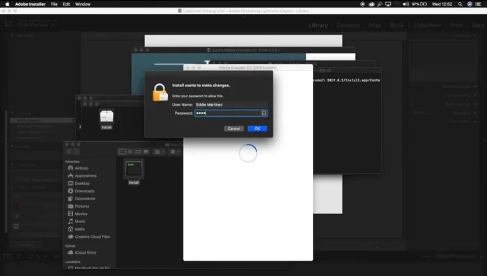 La instalación comenzará automáticamente en la terminal.