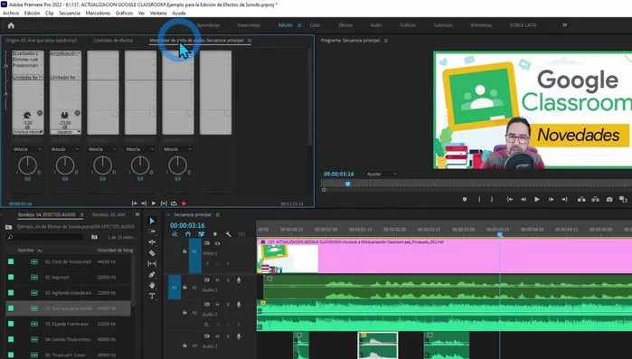 Utilizar un limitador de forzado para evitar que los efectos de sonido sobrepasen un volumen determinado (ej: -15dB).